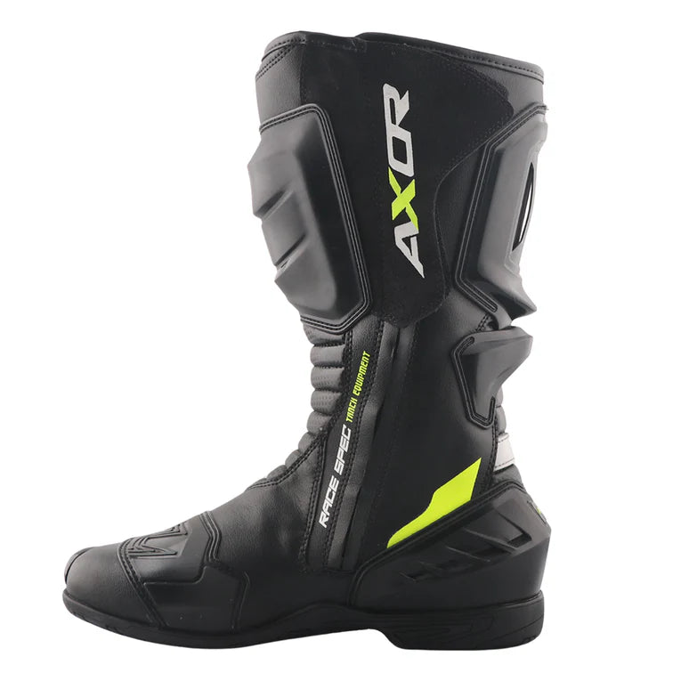 AXOR BOOTS RACER TEC BLACK NEON GREEN