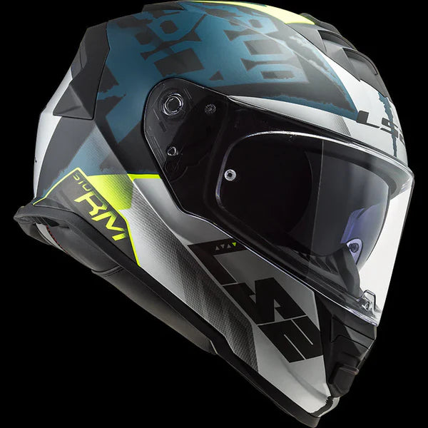 LS2 HELMET FF800 STORM SPRINTER MATT BLACK SILVER COBALT