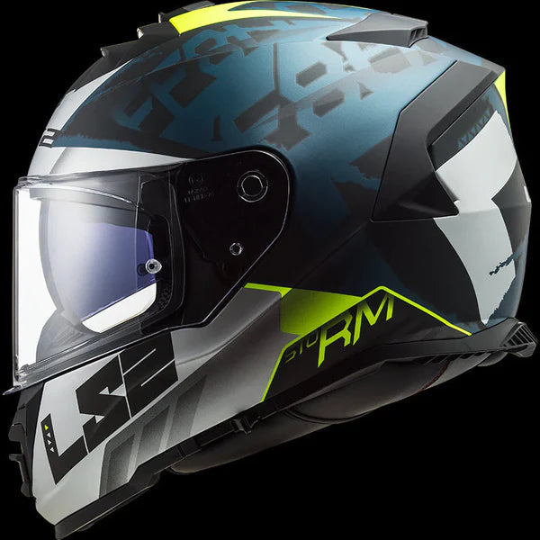LS2 HELMET FF800 STORM SPRINTER MATT BLACK SILVER COBALT