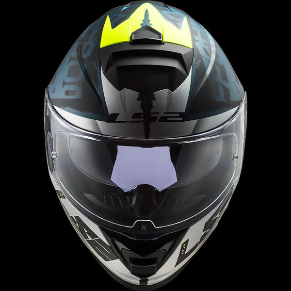 LS2 HELMET FF800 STORM SPRINTER MATT BLACK SILVER COBALT