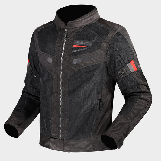 LS2 JACKET GARDA AIR LADY BLACK RED