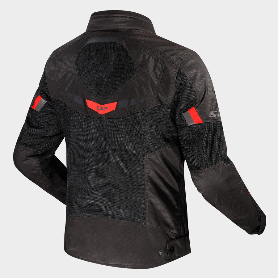 LS2 JACKET GARDA AIR MAN BLACK RED