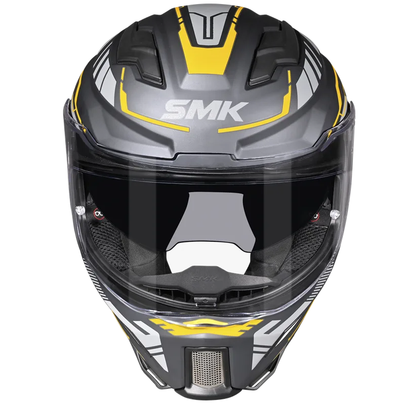SMK HELMET AGNAR TEKTRON GREY YELLOW (GL664)