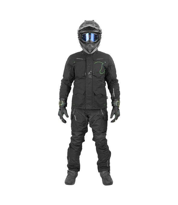 RYNOX JACKET ADVENTO PRO BLACK HIVIZ GREEN
