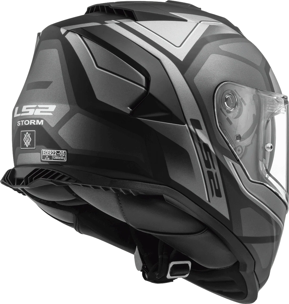 LS2 HELMET FF800 STORM FASTER MATT TITANIUM BLACK