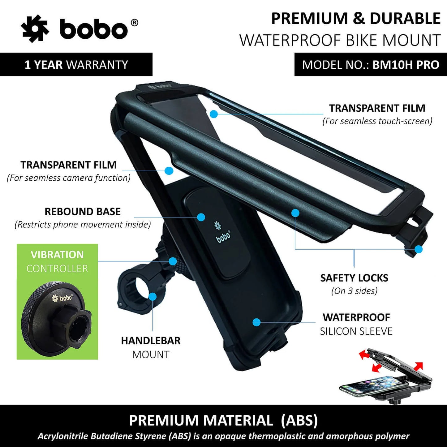 BOBO BM10H PRO WATERPROOF VIBE CONTROLLER