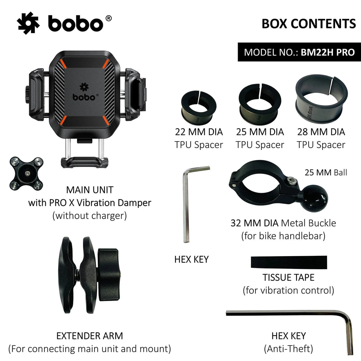 BOBO BM22H PRO ANTI VIBE ANTI THEFT