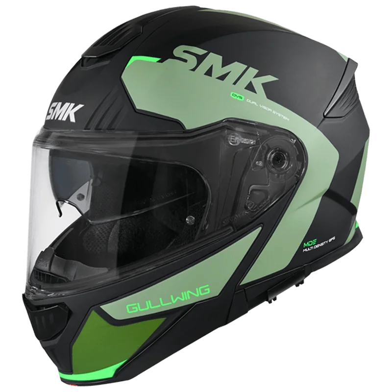 SMK HELMET GULLWING KRESTO BLACK GREEN (GL288)