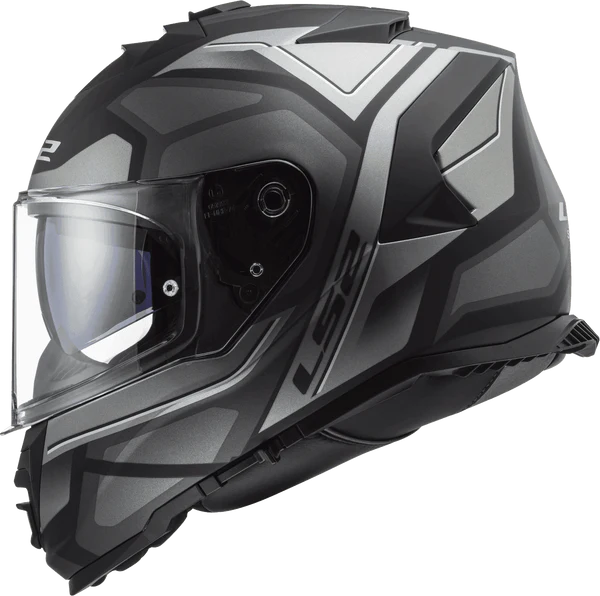 LS2 HELMET FF800 STORM FASTER MATT TITANIUM BLACK