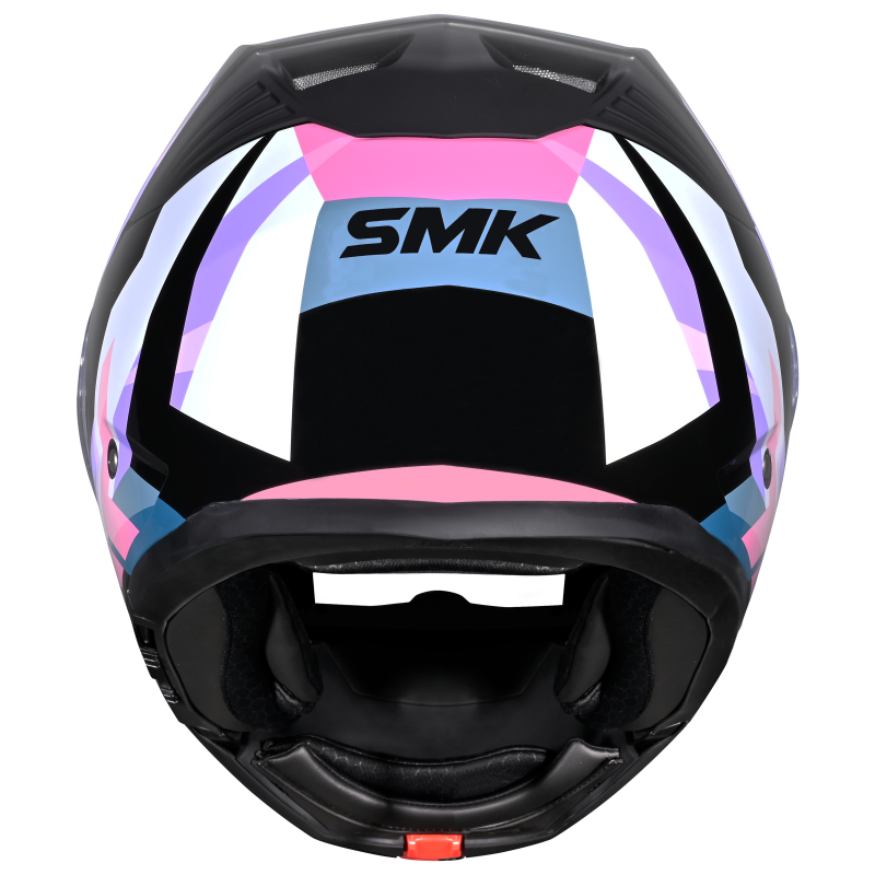 SMK HELMET GULLWING CHARGER BLACK WHITE PINK (GL219)