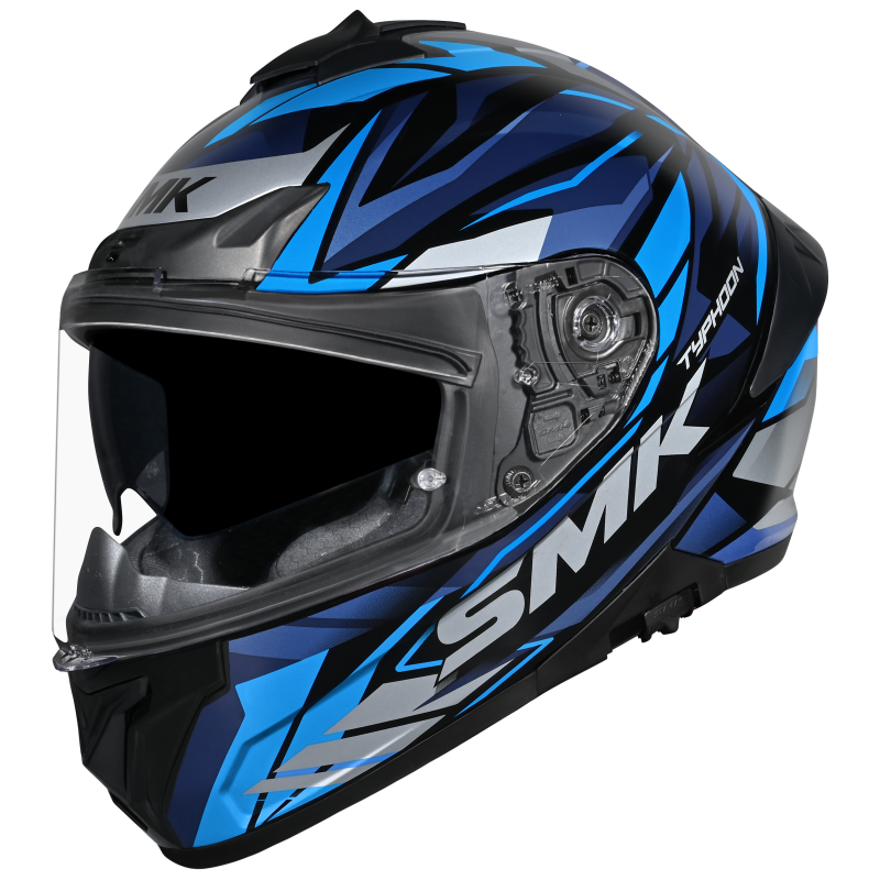 SMK HELMET TYPHOON RIVAL MATT BLUE GREY (MA256)