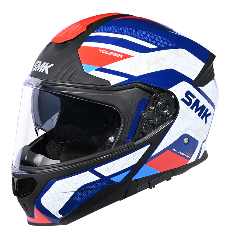 SMK HELMET GULLWING NAVIGATOR MATT BLUE WHITE RED (MA513)