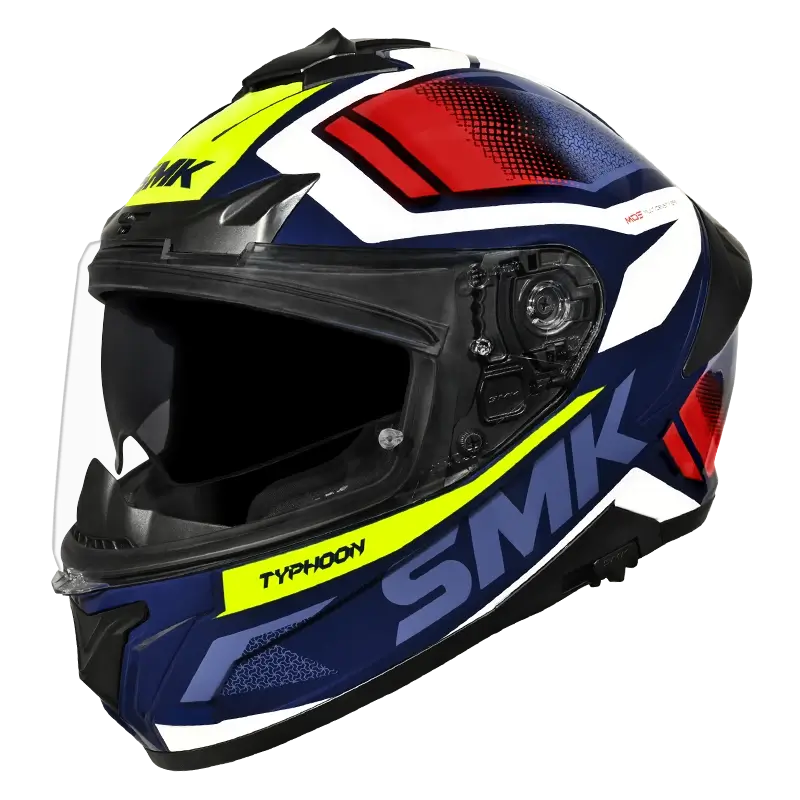 SMK HELMET TYPHOON THORN BLUE YELLOW RED (GL543)