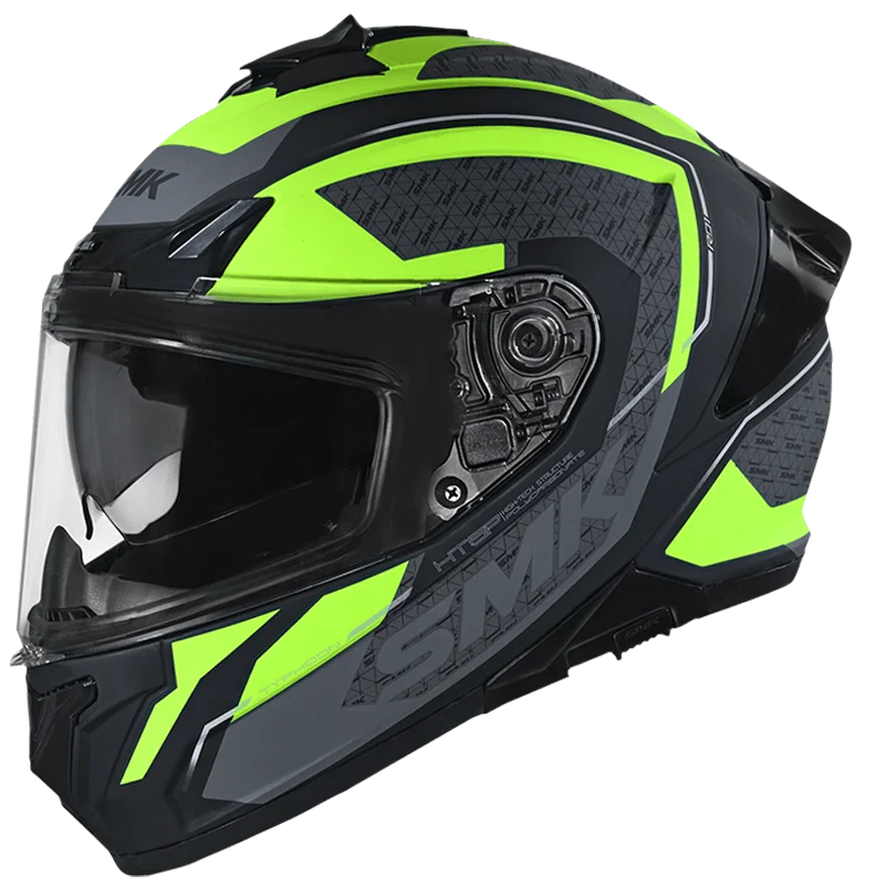 SMK HELMET TYPHOON RD1 MATT BLACK FLUO YELLOW GREY (MA246)