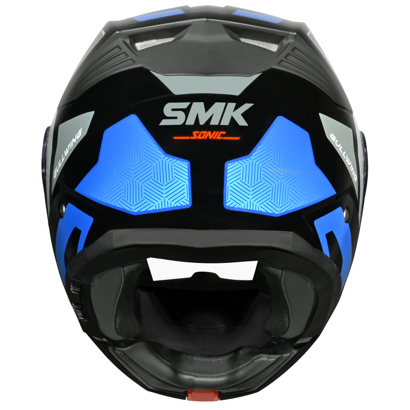 SMK HELMET GULLWING SONIC BLACK BLUE GREY (GL256)
