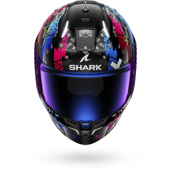 SHARK HELMET SKWAL I3 HELLCAT KUB BLACK BLUE FLUO YELLOW RED PINK