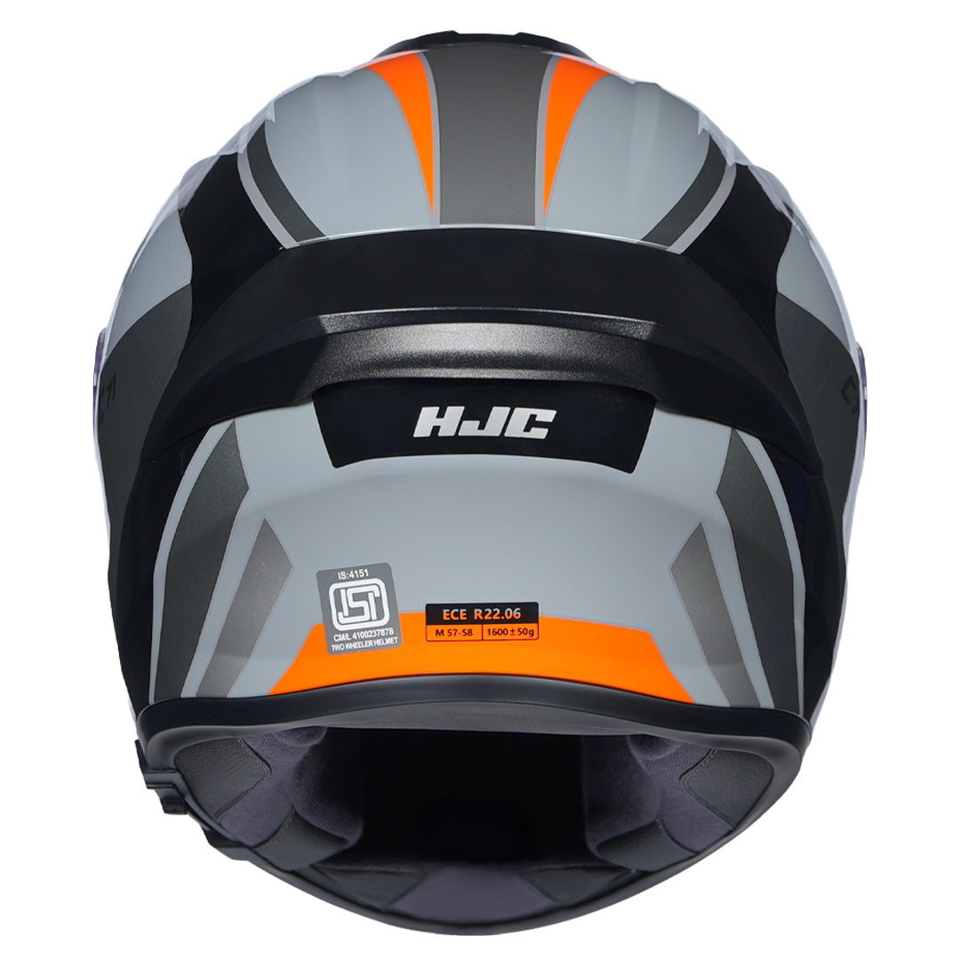 HJC HELMET FABER MC7 BLACK GREY ORANGE