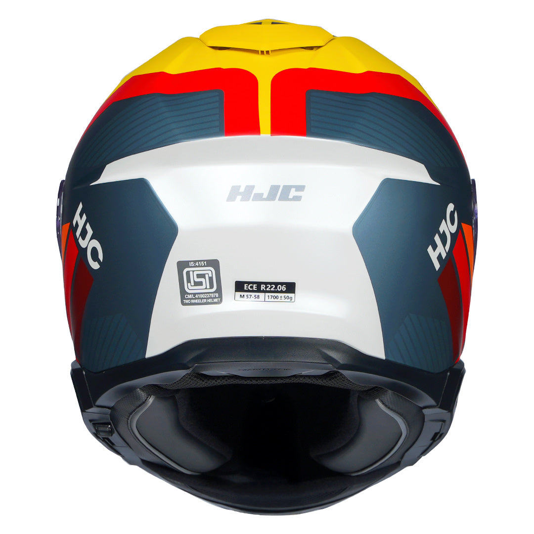 HJC HELMET I71 VIZ MC3SF MATT GREY YELLOW ORANGE RED