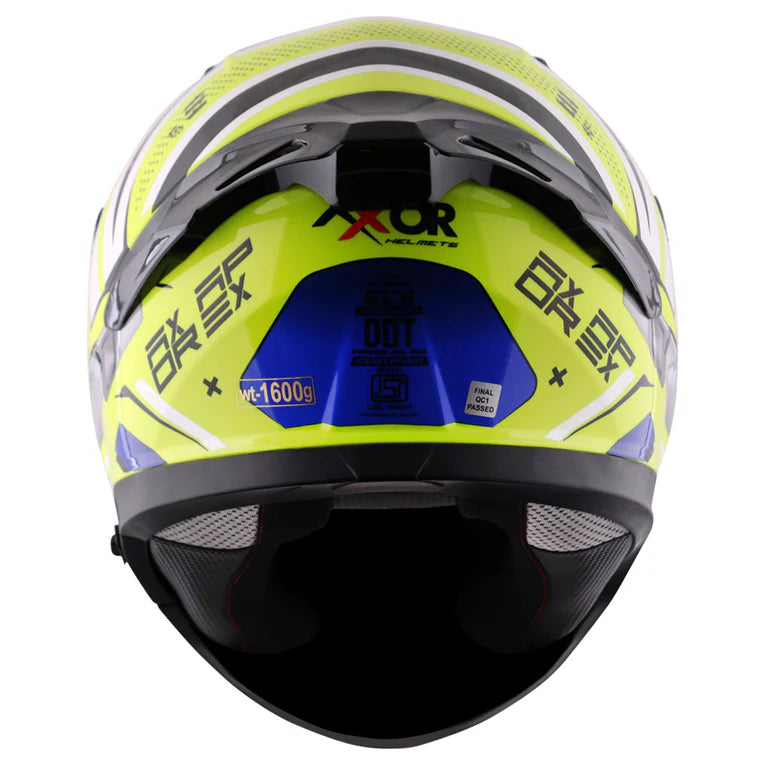 AXOR HELMET APEX HEX 2 NEON YELLOW BLUE
