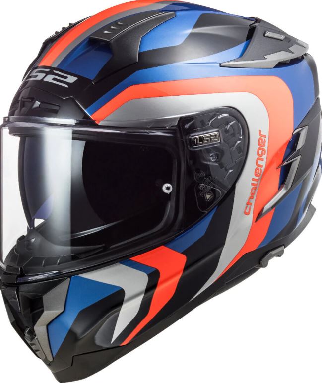 ls2 ff327 challenger helmet LS2 HELMET FF327 CHALLENGER GALATIC BLUE FLURO ORANGE – Babloo Motors