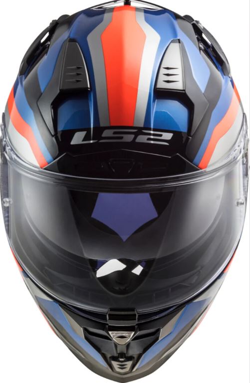 LS2 HELMET FF327 CHALLENGER GALATIC BLUE FLURO ORANGE