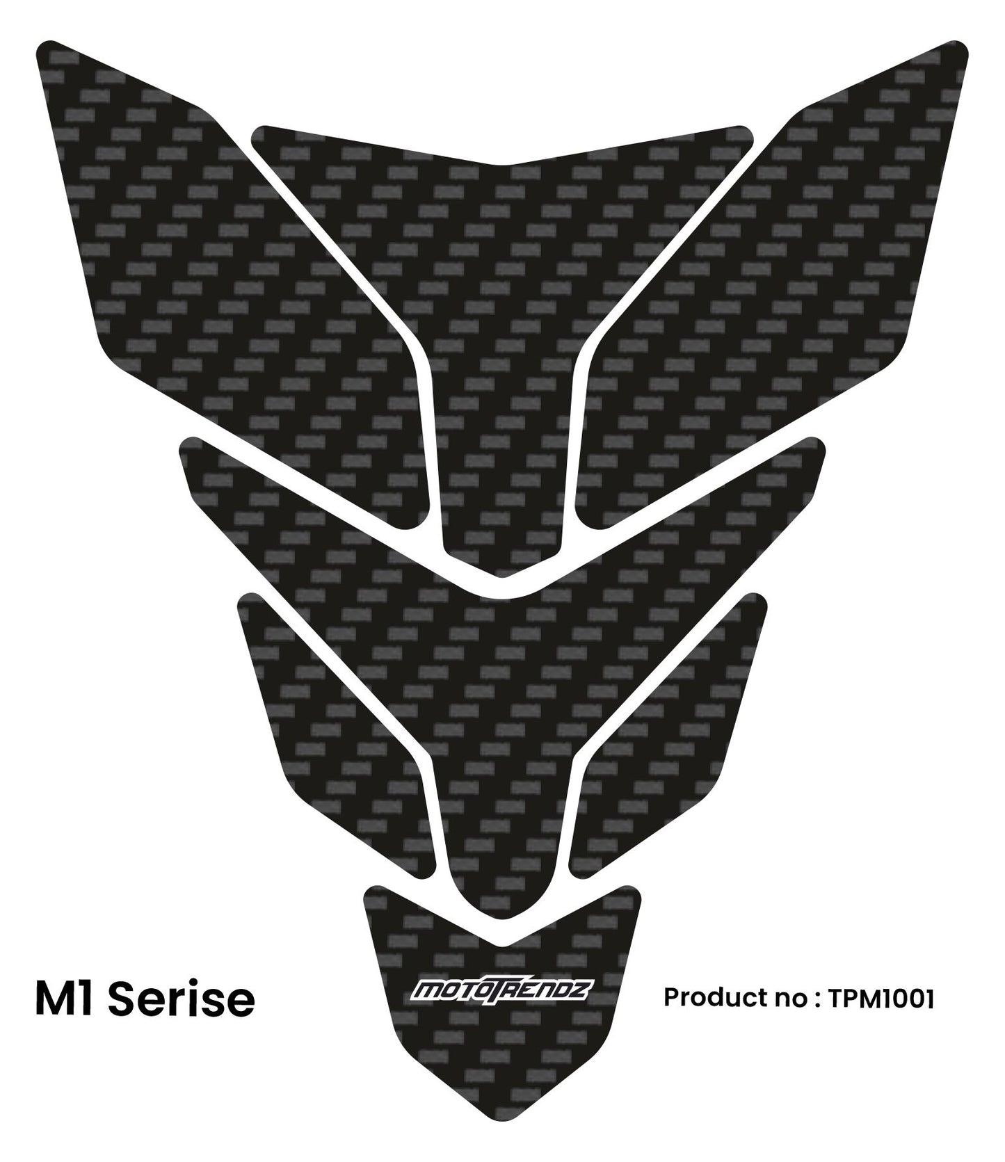 MOTOTRENDZ TANK PAD M1 CARBON FIBER