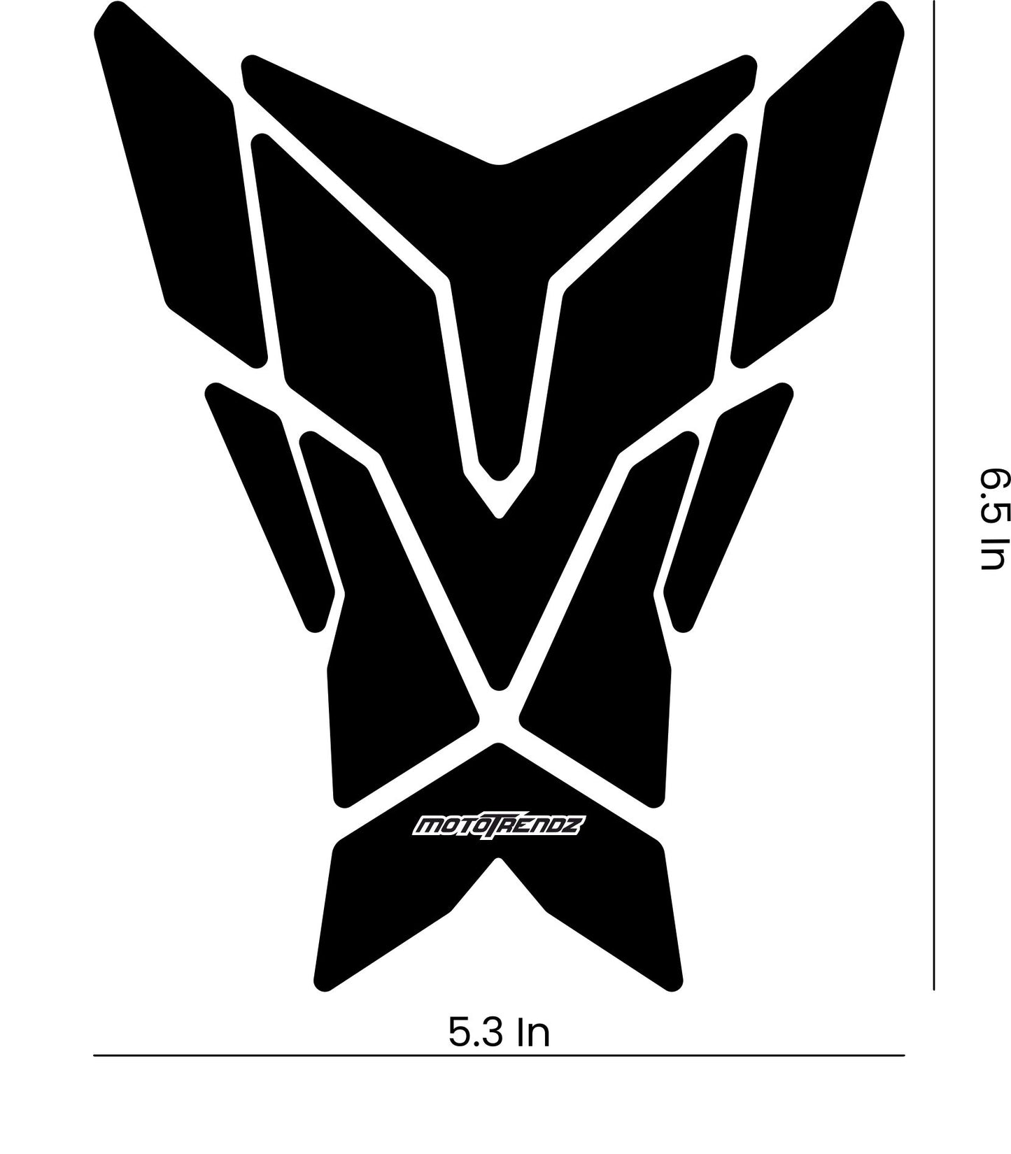 MOTOTRENDZ TANK PAD M2 CLEAR W PATTERN