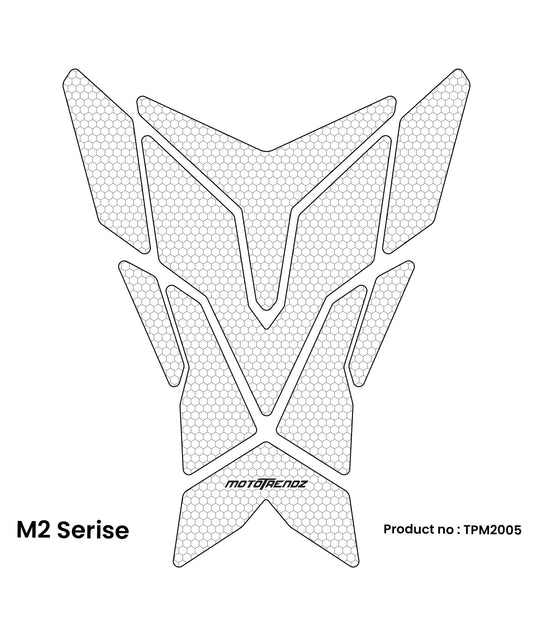 MOTOTRENDZ TANK PAD M2 CLEAR W PATTERN