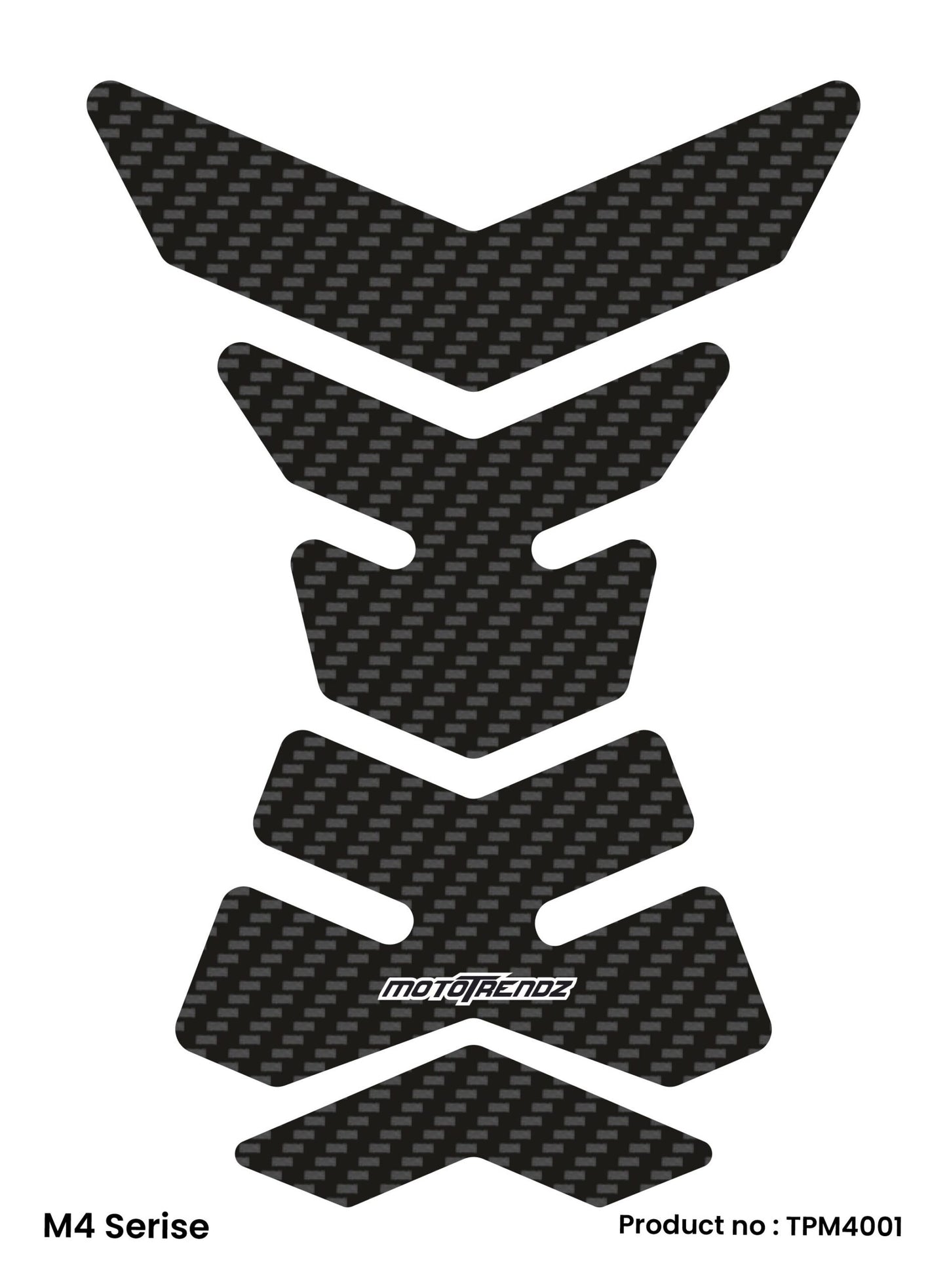 MOTOTRENDZ TANK PAD M4 CARBON FIBER