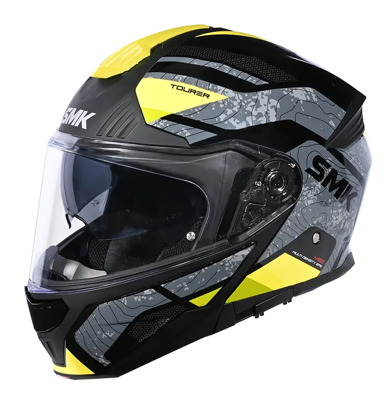 SMK HELMET GULLWING NAVIGATOR BLACK GREY FLUO YELLOW (GL264)