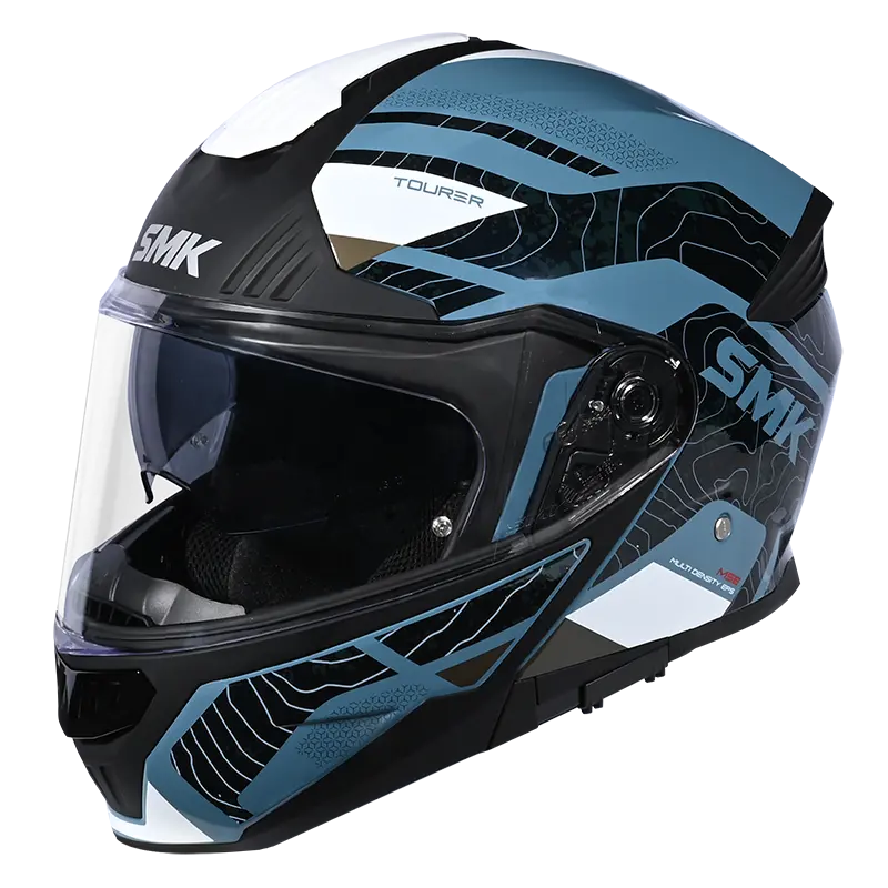 SMK HELMET GULLWING NAVIGATOR MATT BLUE WHITE (MA551)