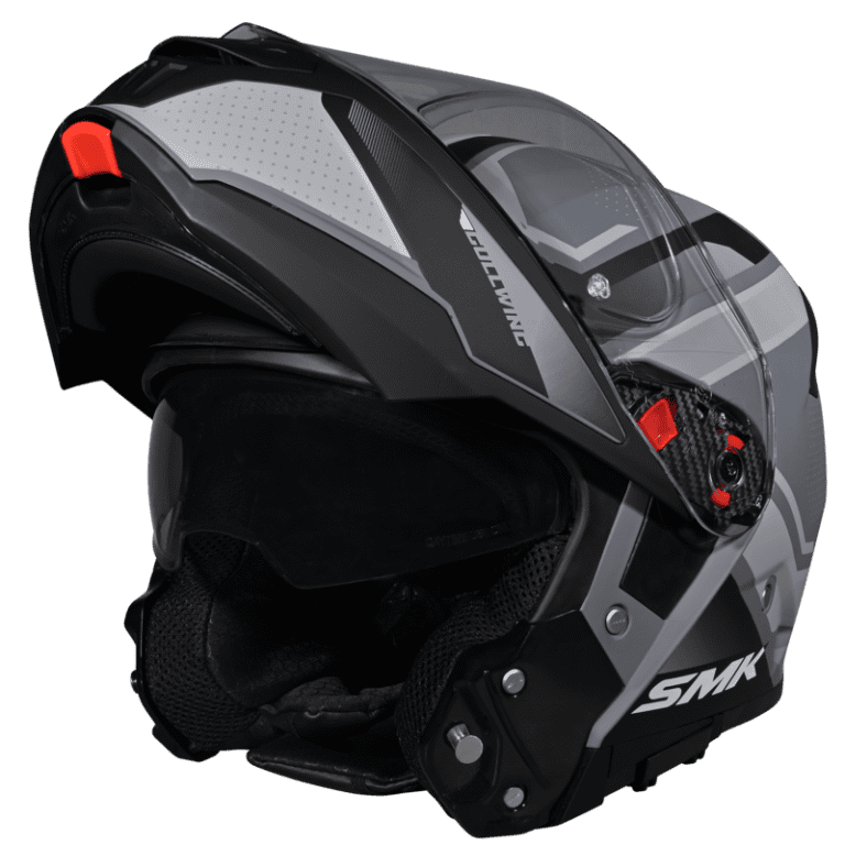 SMK HELMET GULLWING SUPERTOUR MATT GREY WHITE (GL633)