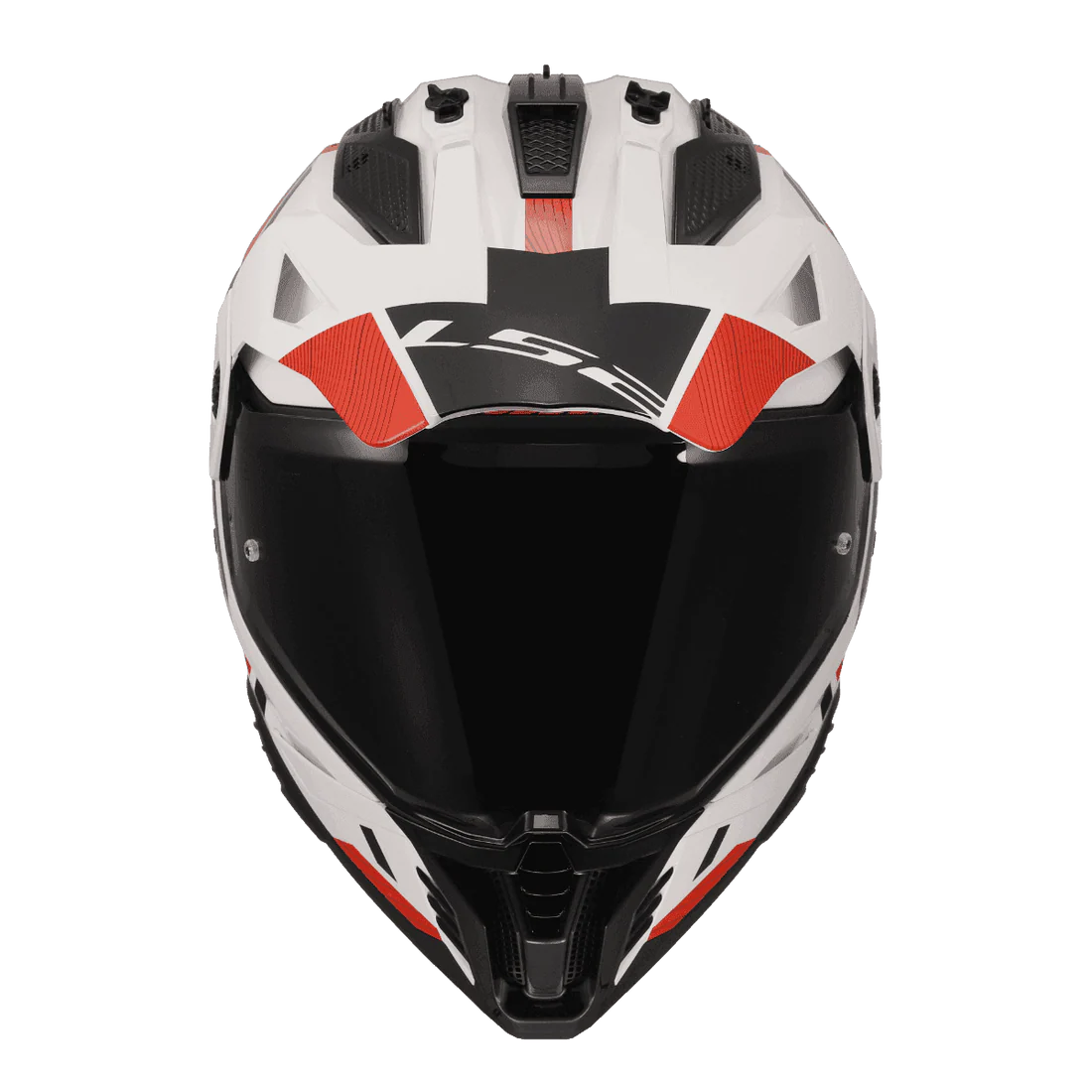 LS2 HELMET MX436 PIONEER II HILL WHITE RED