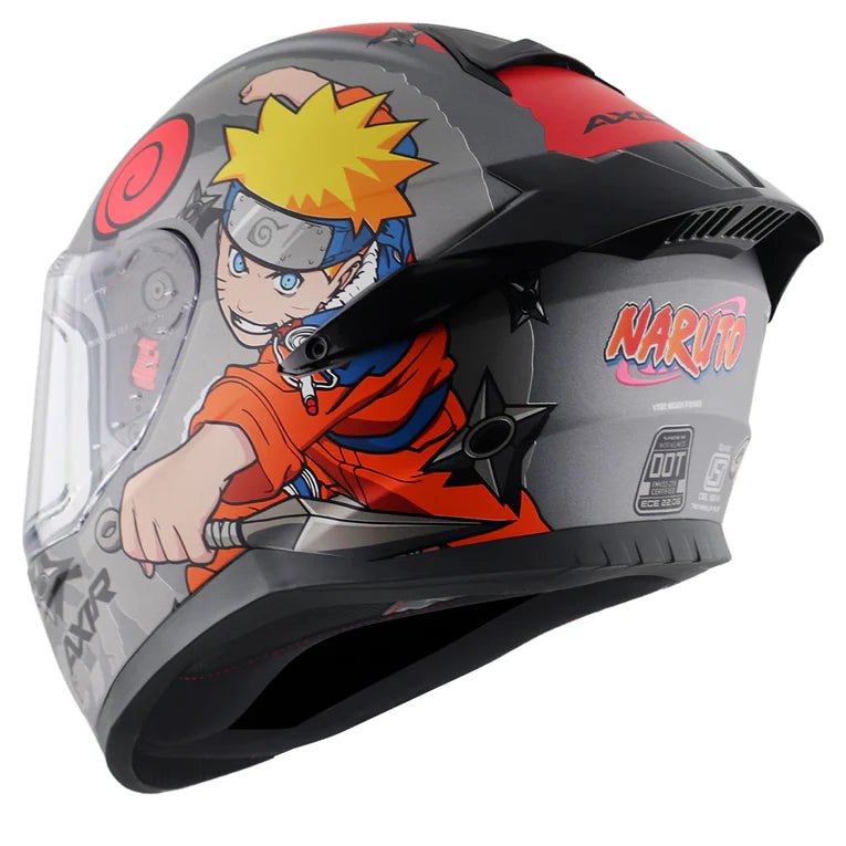 AXOR HELMET SABER NARUTO DULL BLACK ORANGE