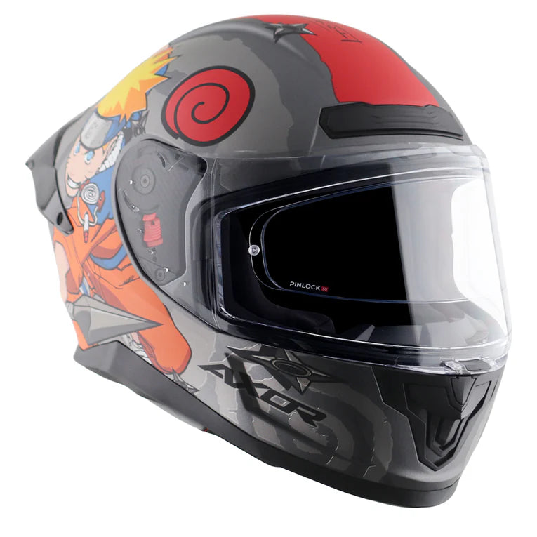 AXOR HELMET SABER NARUTO DULL BLACK ORANGE