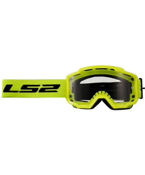 LS2 OFFROAD CHARGER PRO GOGGLE HIVIZ YELLOW WITH CLEAR VISOR