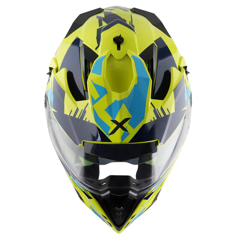 AXOR HELMET XCROSS X1 DV NEON YELLOW BLUE