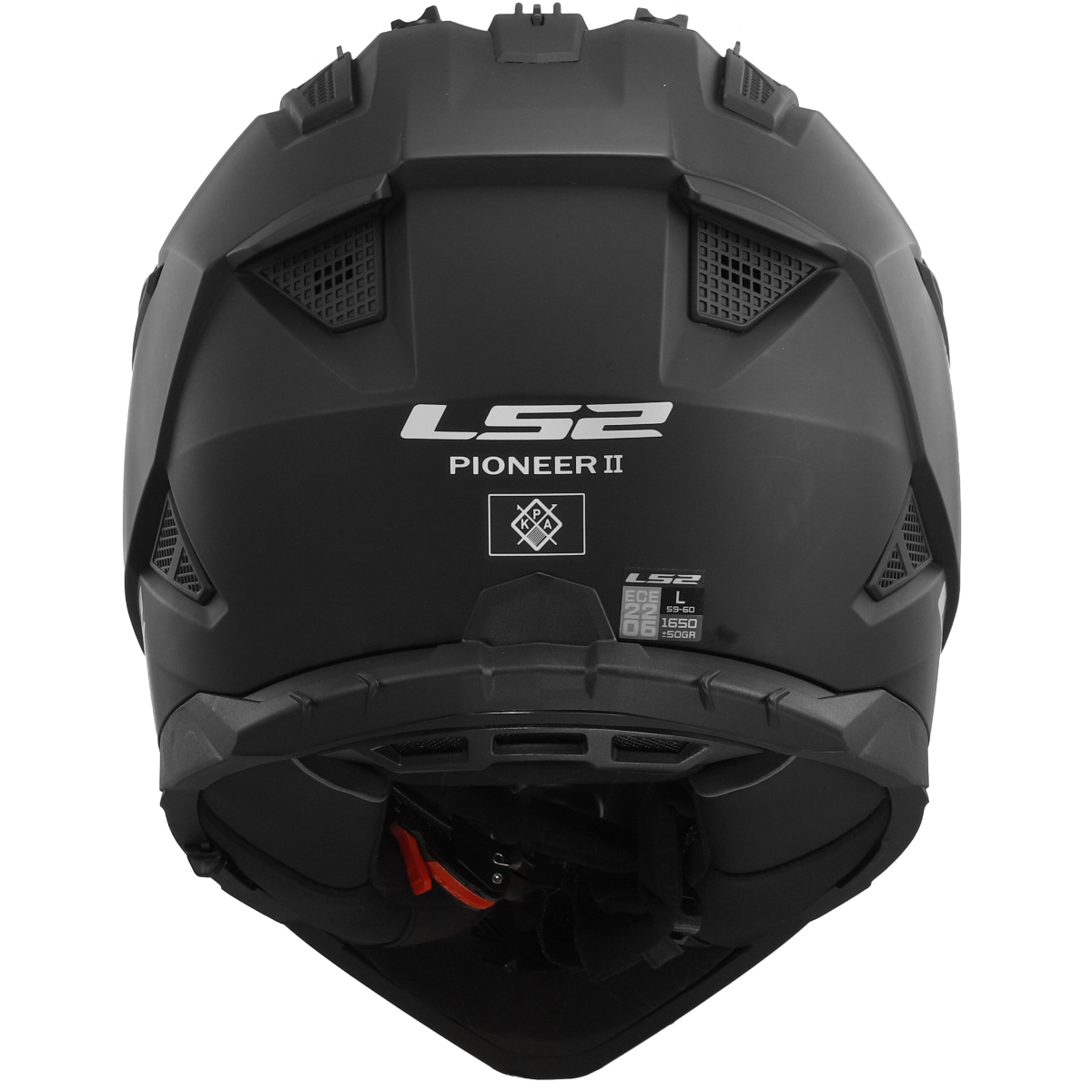 LS2 HELMET MX436 PIONEER II SOLID MATT BLACK