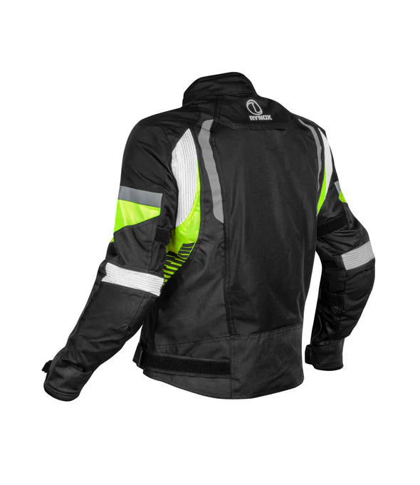 RYNOX JACKET TORNADO PRO 4 BLACK HI-VIZ GREEN