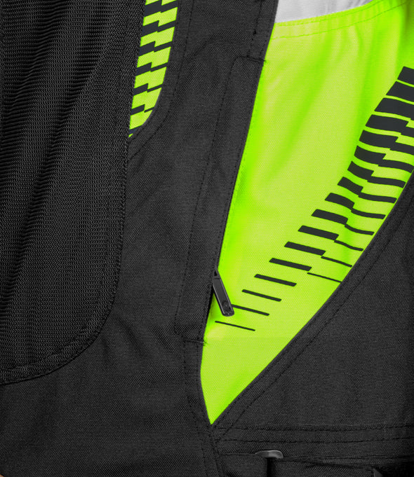 RYNOX JACKET TORNADO PRO 4 BLACK HI-VIZ GREEN