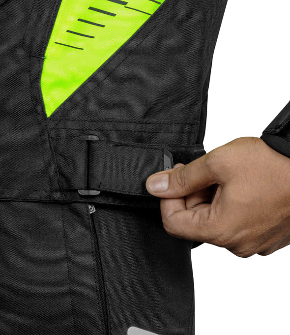 RYNOX JACKET TORNADO PRO 4 BLACK HI-VIZ GREEN