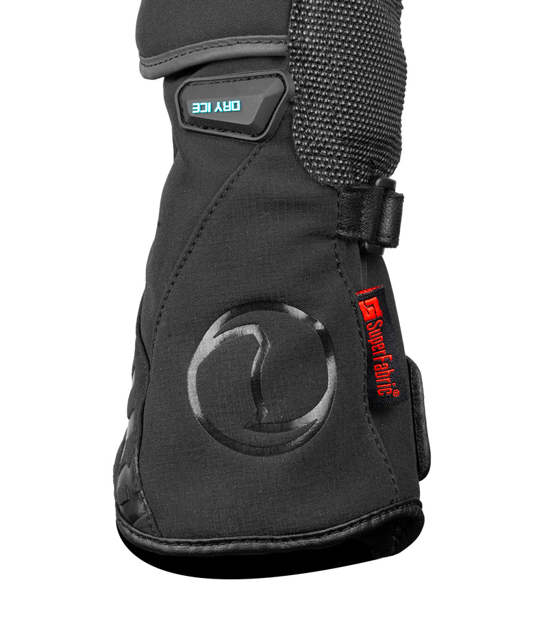 RYNOX GLOVES DRY ICE BLACK AQUA BLUE