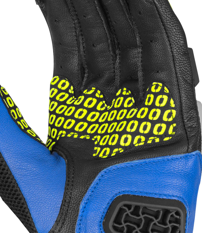RYNOX GLOVES GRAVEL BLUE NEON