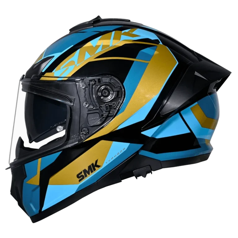 SMK HELMET TYPHOON STYLE BLACK GREEN ORANGE BLUE (GL275)