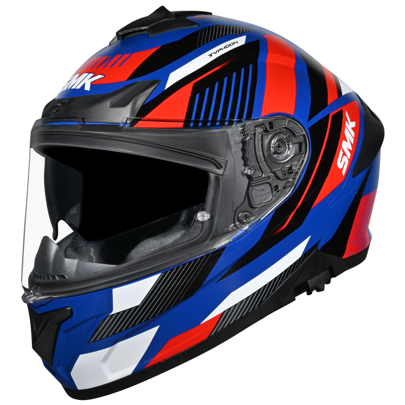 SMK HELMET TYPHOON SPARKO BLUE RED WHITE (GL531)
