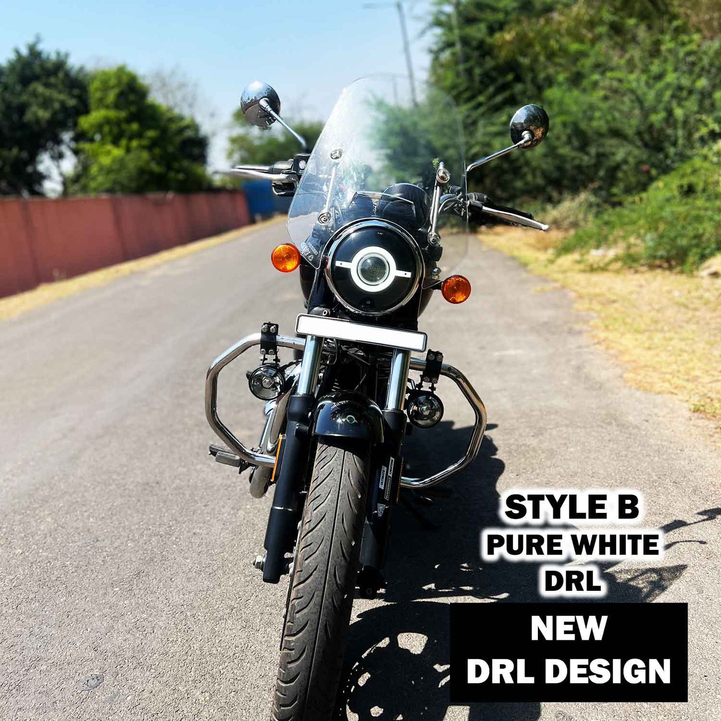 VAISHNU HEADLIGHT TYPE B PURE WHITE METEOR 350 (STOCK LET LIGHT)