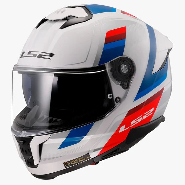 LS2 HELMET FF320 STREAM II VINTAGE WHITE BLUE RED 2XL