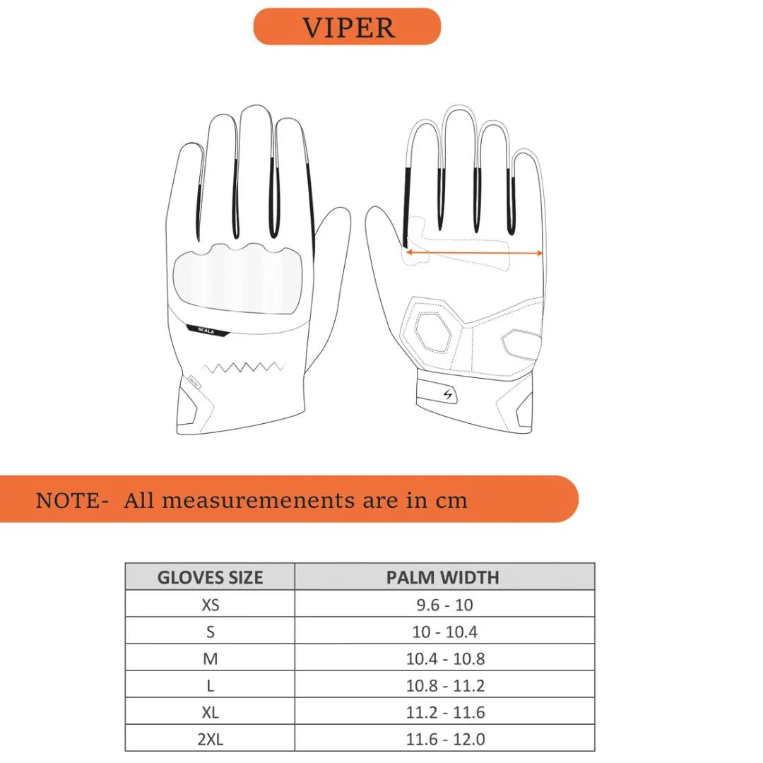 SCALA GLOVES VIPER BLACK HI-VIZ