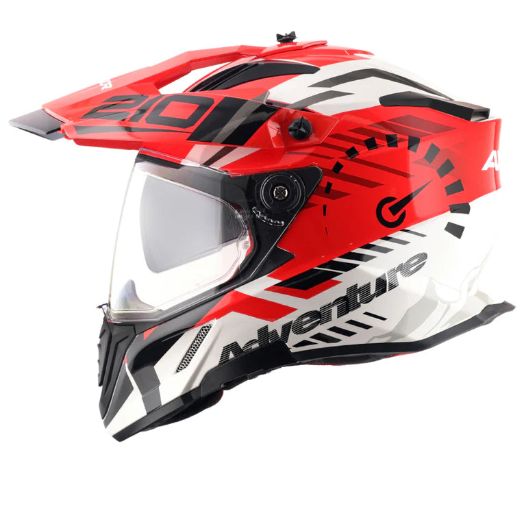 AXOR HELMET XCROSS DV SPEEDOMETER WHITE RED