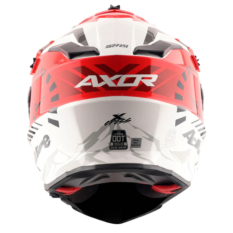 AXOR HELMET XCROSS DV SPEEDOMETER WHITE RED